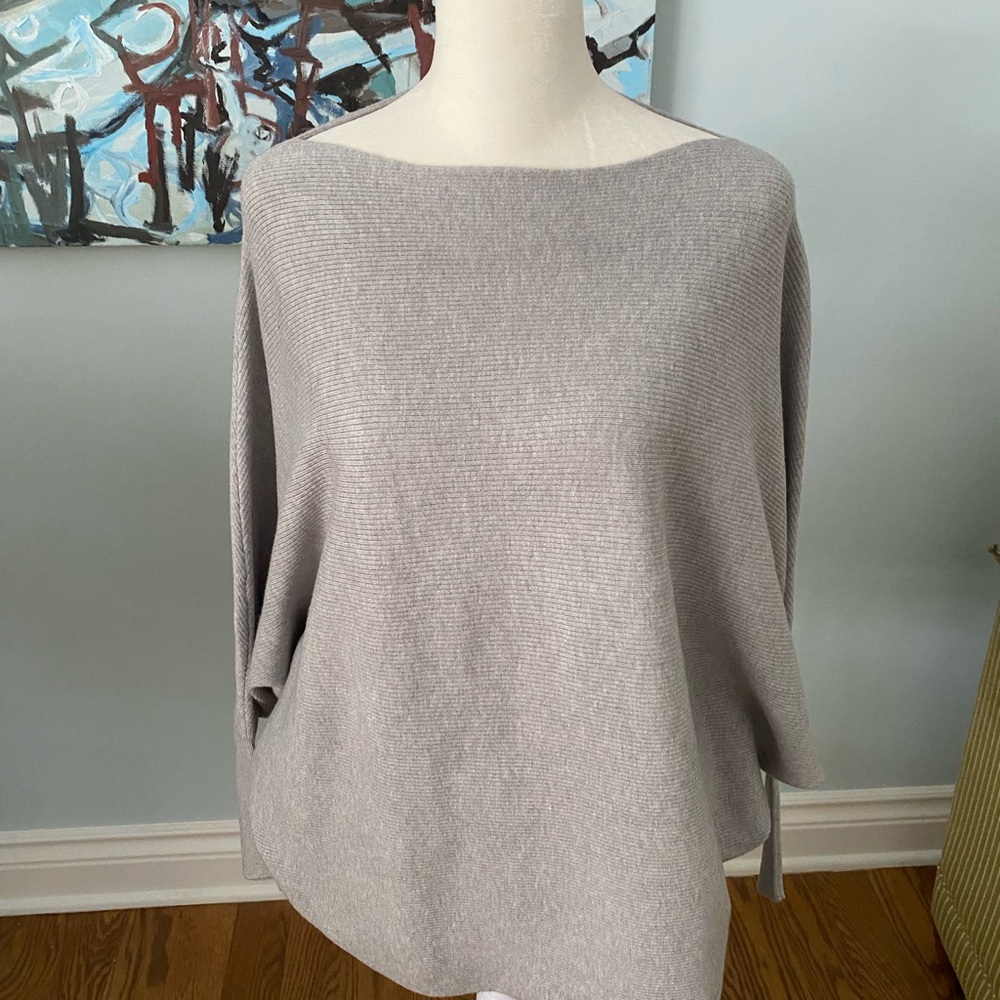 New! Kerisma Gray Oversized Dolman Sleeved with Boat Neck Sweater